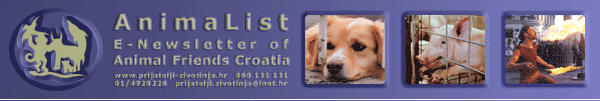 AnimaList, E-Newsletter of Animal Friends Croatia