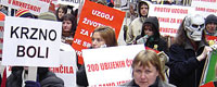 Photo of the month - Wide-angle view of protest against fur in Zagreb [ 139.16 Kb ]